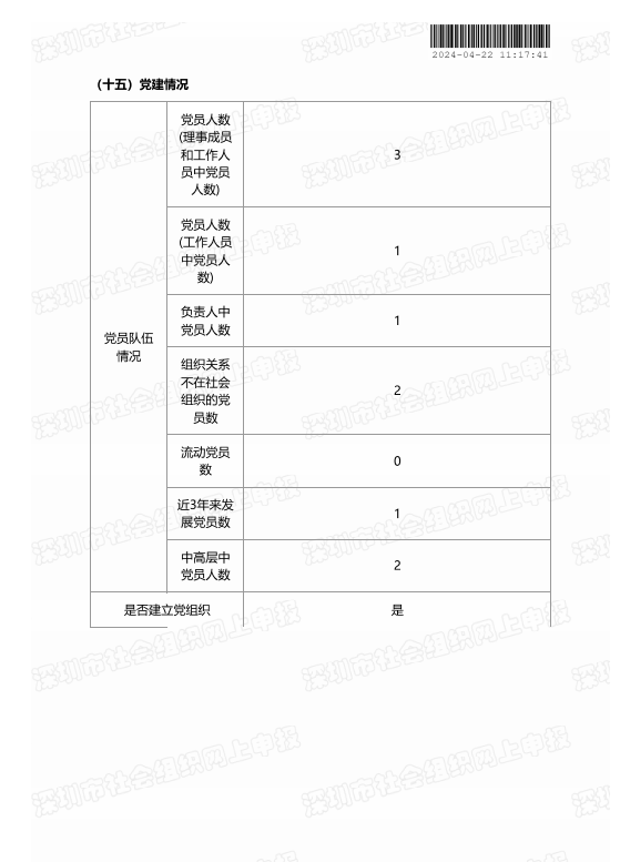 党建情况表